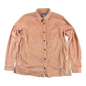 L.L.Bean Women's Corduroy Overshirt Soft Blush Pink Autumn Layer Essential M